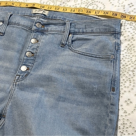 MADEWELL Button Fly 9” High Rise Skinny Ankle Jeans size 34 - Picture 7 of 10